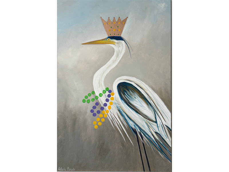 Mardi Gras Blue Heron 2